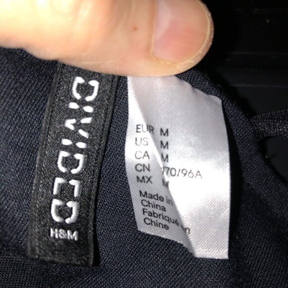 H&M Divided Women Medium Black Sequins Spaghetti Strap V Neck Bustier Crop Top M - Picture 8 of 10